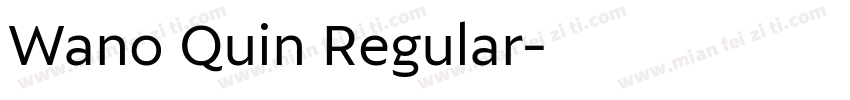 Wano Quin Regular字体转换